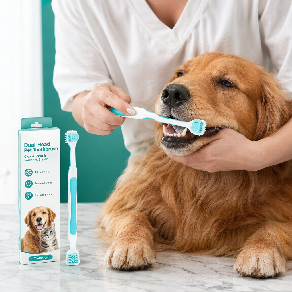 Dual-Head Pet Toothbrush
