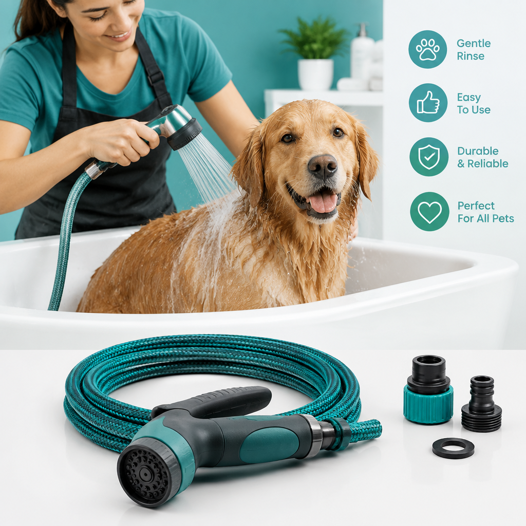 Pet Bath Sprayer Hose Attachment