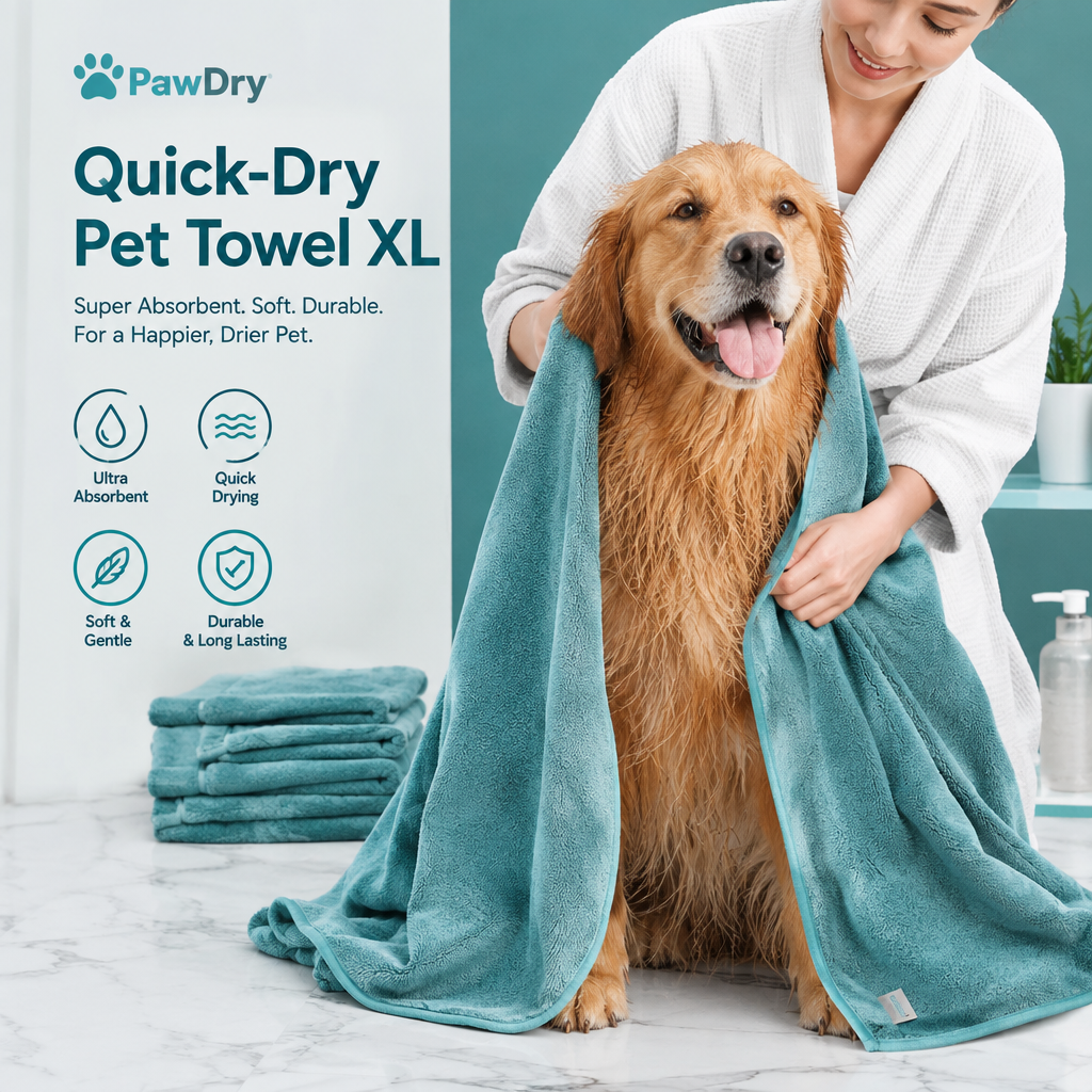 Quick-Dry Microfiber Pet Towel XL