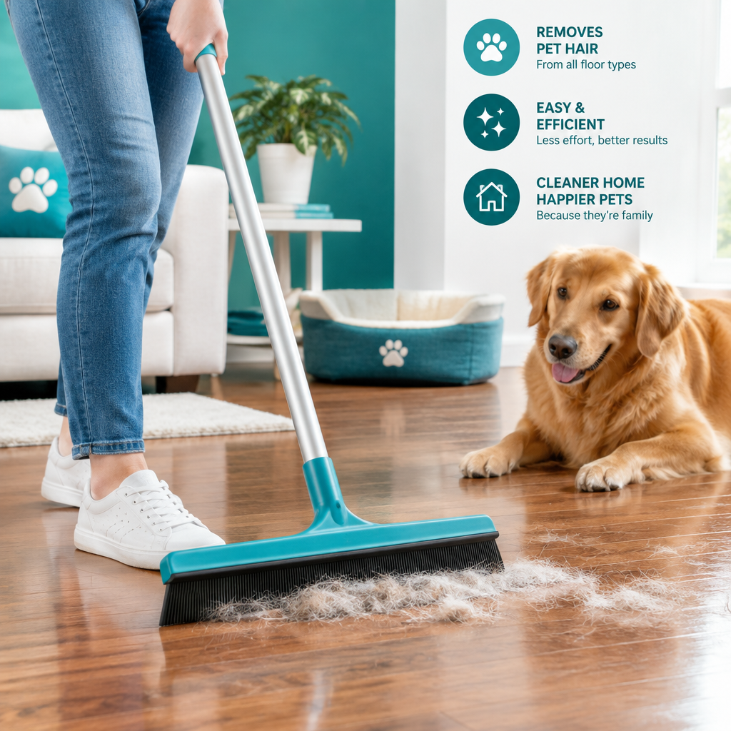 Squeegee Broom for Pet Hair